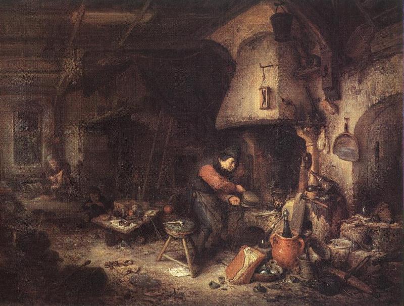 OSTADE, Adriaen Jansz. van Alchemist agg oil painting image